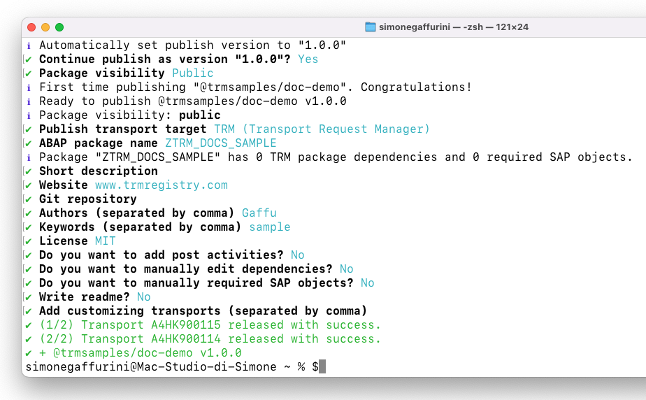Package published