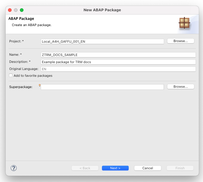 Creating a package
