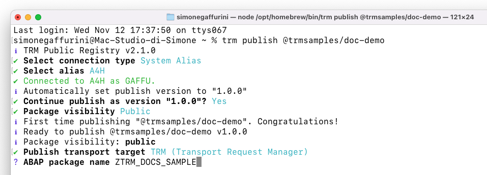 SAP Package name