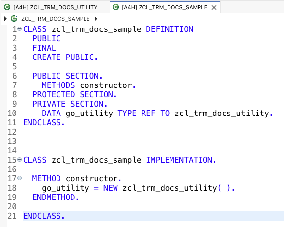 Utility class usage