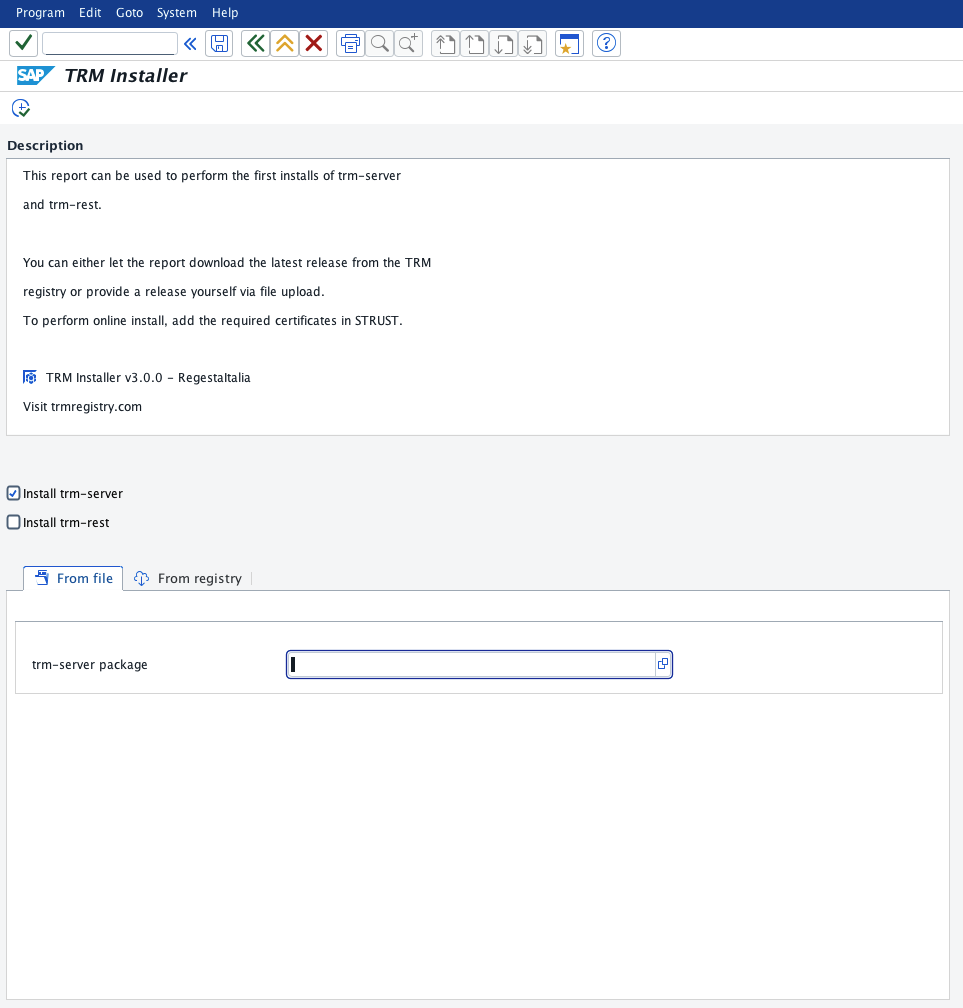 ZTRM_INSTALLER